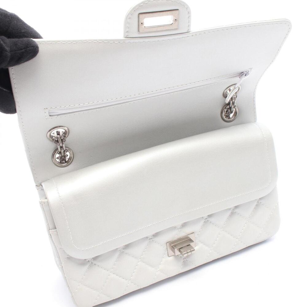 Chanel 2.55 Matelassé Mademoiselle Chain Shoulder Bag Handbag Leather Women's... - Picture 9 of 9